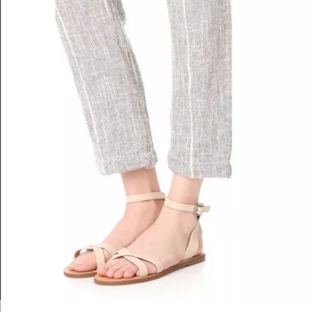 Madewell Boardwalk Tan Leather Strappy Sandals
